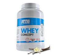 Whey Protein - Mega Plus - Proteína De Suero Concentrada Para Ganar Masa Muscular Y Recuperación - Proteina Whey En Polvo - Whey Protein Isolate - Alto Contenido Proteico - Proteina Vainilla 2kg