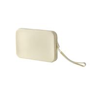 WHHJM Bolsa grande de silicona multifuncional, bolsa de maquillaje portátil de viaje para mujeres y hombres, bolsa de dinero en efectivo con cremallera, Blanco