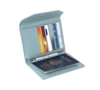 WHHMK Soporte para pasaporte para viajes, soporte para libro de pasaporte, cartera de viaje con bloqueo RFID que protege la seguridad de tu tarjeta, organizador de documentos de viaje de cuero para