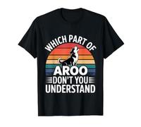 Which Part of Aroo Don't You Understand Perro Husky |- Camiseta gráfica económica, Hombre, Negro, L