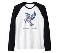 Whidbey Island Washington Kingfisher pájaro Nativo Americano Camiseta Manga Raglan