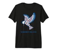 Whidbey Island Washington Kingfisher pájaro Nativo Americano Camiseta Premium