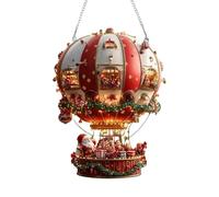 Whimsical Air Pendant - Christmas Acrylic Decor | Flat Profile Finish with Transparent Shine Layer, Easy Loop Hanging, Fantasy Style Element for Seasonal Display in Family Holiday Setup