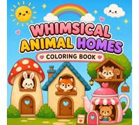 Whimsical Animal Homes Coloring Book: Cute Bunny, Fox, Bear and Hedgehog Houses, Mushroom Cottages, Teapot Homes and Cozy Dollhouse Coloring Pages for Kids