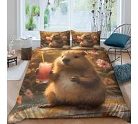 Whimsical Cartoon Funda Edredon Juego de Ropa de Cama de 3 Piezas Impresión 3D Cierre de Whimsical Dibujo Animado Estilo Funda de Edredón Funda de Almohada a Juego for Adultos King（220x240cm）