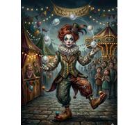 Whimsical Cottagecore & Clowncore Notebook: Vintage Carnival Female Jester with Dove Cover | Moody Dark Fantasy Circus Journal | Aesthetic Diary for Writing and Sketching