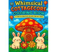 Whimsical Cottagecore Coloring Book: Cozy Fantasy Scenes of Enchanted Cottages, Magical Creatures, and Nature Wonders: Relaxing and Imaginative ... Libraries, and More for Adults and Teens