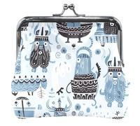 Whimsical Creatures - cartera personalizado para hombres y mujeres, con hebilla de piel y cierre de beso, Criaturas caprichosas Azul, UNITALLA, Criaturas caprichosas Azul, UNITALLA, Classic