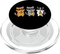 Whimsical Feline Saxophonist Group Jazz Cat Aesthetic PopSockets PopGrip para MagSafe
