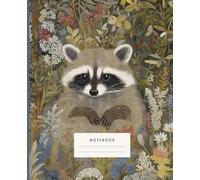 Whimsical Forest Notebook: Immerse yourself in the tranquil beauty of the forest with this charming notebook, featuring an adorable raccoon surrounded by blooming wildflowers.