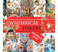 WHIMSICAL FOREST SCRAPBOOK PAPER: This is used in DIY JUNK JOURNALS, ORIGAMI, EPHEMERA