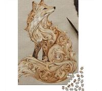 Whimsical Fox Art Print Rompecabezas Imposible,desafío for Adults Juego Educativo 1000 Piezas Obra De Arte De Juego De para Adultos Y Niños Mayores De 12 Años 52x38cm/1000pcs