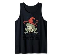 Whimsical Frog Wizard Off to Commit Tom Foolery Frog Meme Camiseta sin Mangas