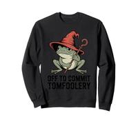 Whimsical Frog Wizard Off to Commit Tom Foolery Frog Meme Sudadera