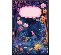 Whimsical Garden Notes: Pink Bird & Floral Dreams Notebook: Beautiful 6x9 Lined Notebook with Pastel Forest Theme - 120 Pages for Journaling, Writing, or Everyday Notes