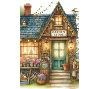Whimsical Garden Shop Themed Notebook #2: 6 x 9 College Ruled Paper 120 Pages