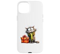 Whimsical - Gato de Navidad - Happy Time - Meowy Christmas Carcasa para iPhone 15 Plus