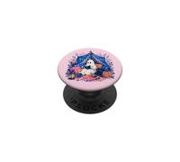 Whimsical Ghost Reading Book in Tent Cozy Halloween Reader PopSockets PopGrip Adhesivo