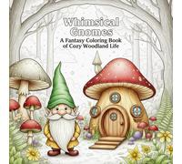 Whimsical Gnomes: A Fantasy Coloring Book of Cozy Woodland Life