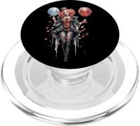 Whimsical Gothic Clown with Balloons PopSockets PopGrip para MagSafe