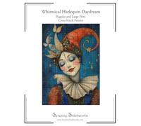 Whimsical Harlequin Daydream Cross Stitch Pattern: Regular and Large Print Cross Stitch Pattern