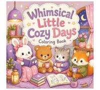 Whimsical Little Cozy Days: A Cute Coloring Book of Reading, Baking, Tea Parties, Crafts, Gardening, Rainy Days & Bedtime