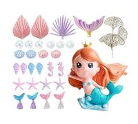 Whimsical Mermaid Topper, Sparkling Starfish Accent, Decorative Bubble Craft, Underwater Theme Baking Accessory, Sea Inspired Party Cake Decor, Celebration Gear for Girls, Boys, Family