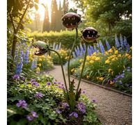 Whimsical Metal Carnivorous Plant Garden Stake, 25 pulgadas Venus Flytrap Monster Plant Sculpture, decoración de jardín de flores acuínicas, decoración de jardín duradero para lawn, patio y cama de