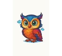Whimsical Owl Dreams: A bright and cheerful notebook featuring a wide-eyed owl full of personality and charm.