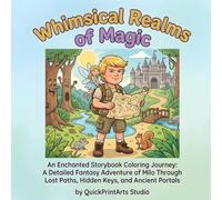 Whimsical Realms of Magic: An Enchanted Storybook Coloring Journey: A Detailed Fantasy Adventure of Milo Through Lost Paths, Hidden Keys, and Ancient Portals