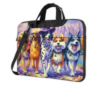 Whimsical Six Dogs Walking Cheerfully - Funda acolchada para laptop de 15.6 pulgadas, para mujeres y hombres
