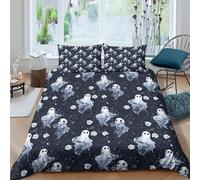 whimsical spooky Funda Edredon Microfibra 3 Piezas Compuesto Impresión 3D Cierre de whimsical spooky Funda de Edredón Fundas de Almohada Antibacteriana Antialérgica for niña Double（200x200cm）