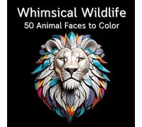 Whimsical Wildlife: 50 Animal Faces to Color: Coloring adventure, Relaxing, Stress relieving, Madalas, Adult coloring book