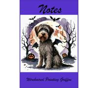 Whimsical Wirehaired Pointing Griffon Halloween Notebook