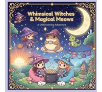 Whimsical Witches & Magical Meows: A Chibi Coloring Adventure