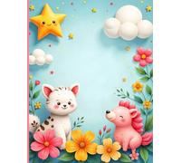 Whimsical Wonders: The Ultimate Large 8.5x11" (21.59x27.94 cm) Squared Notebook for School - 150 Pages of Joyful Imagination!