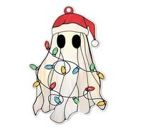 Whimsically 2D Flat Acrylic Ghostly Ornament Halloween Wall Decors Cartoon Light Hanging Craft for Room Decoration Festives Acrylic Wall Display Decors