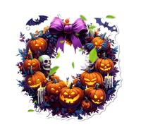 Whimsically 2D Flat Acrylic Ghostly Ornament Halloween Wall Decors Cartoon Light Hanging Craft for Room Decoration Festives Acrylic Wall Display Decors