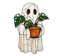 Whimsically 2D Flat Acrylic Ghostly Ornament Halloween Wall Decors Cartoon Light Hanging Craft for Room Decoration Festives Acrylic Wall Display Decors