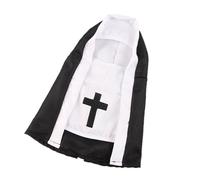 Whimsically - Disfraz de monja para mascotas, disfraz de Halloween, suministros para fiestas, para perros, gatos, sesiones de fotos, divertidos trajes de cosplay, disfraz divertido de monja para