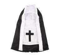 Whimsically - Disfraz de monja para mascotas, disfraz de Halloween, suministros para fiestas, para perros, gatos, sesiones de fotos, divertidos trajes de cosplay, disfraz de monja para Halloween