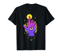 Whimsigoth Esotérico Mano Mística Todo Ver Ojo WitchCore Camiseta gráfica económica, Hombre, Negro, XL