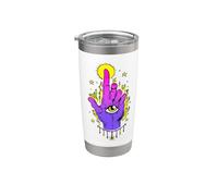 Whimsigoth Esotérico Mano Mística Todo Ver Ojo WitchCore Vaso térmico de acero inoxidable de doble pared