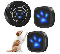 Whimsii Timbre de puerta para perros para entrenamiento de inodoro, timbre de puerta para perros inalámbrico para salir al exterior, botones táctiles impermeables IP65, 50 melodías y alcance de 150