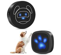 Whimsii - Timbre inalámbrico para perro para ir al aire libre, botones impermeables IP55, 55 melodías, 4 niveles de volumen y alcance de 950 pies (negro, 1 receptor 1 transmisor)