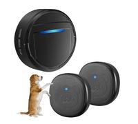 Whimsii Wireless Dog Doorbell, Ring Bell to Go Outside, IP55 Waterproof Buttons, 55 Melodies, 4 Volume Levels and 950ft Range (Black, 2 Transmitters, 1 Reciever)