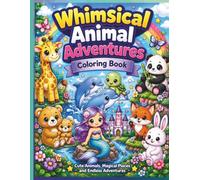 WhimsiWorld Whimsical Animal Adventures: Cute Fantasy Animals, Magical Creatures, Unicorns, Dragons, Fairies, Sweet Treats, Relaxing Coloring Pages for Kids, Teens & Adults (WhimsiWorld Adventures)
