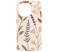 Whimsy Fall Garden in Bloom with Retro Florals Carcasa para iPhone 15 Pro