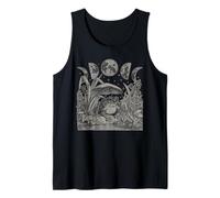 Whimsy Goth Fairycore Grunge Frog Mushroom Moon Vintage Camiseta sin Mangas