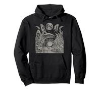 Whimsy Goth Fairycore Grunge Frog Mushroom Moon Vintage Sudadera con Capucha